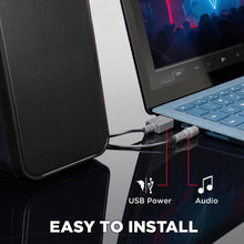 Load image into Gallery viewer, GOgroove SonaVERSE UB2 USB‑Powered 2‑Way Speakers (Blackout)
