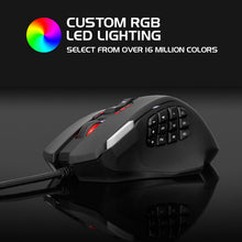 Load image into Gallery viewer, Enhance Theorem 2 MMO Gaming Mouse — 13‑Button, 4000 DPI, Black
