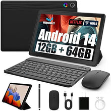 Load image into Gallery viewer, A10L 10 Inch Android Tablet 12GB RAM 64GB ROM IPS HD Touch Screen with Keyboard Case Mouse Stylus 8 in 1 Tablet Kit
