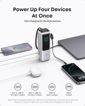 Load image into Gallery viewer, Anker 25000mAh Laptop Power Bank – 100W Triple USB-C with Built-In Cables

