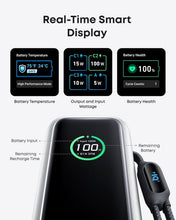 Load image into Gallery viewer, Anker 25000mAh Laptop Power Bank – 100W Triple USB-C with Built-In Cables
