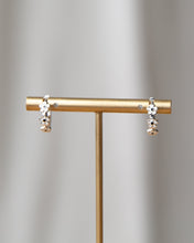 Load image into Gallery viewer, Silver In Bloom Huggie Hoop
