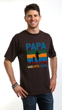 Load image into Gallery viewer, Papa Man, Myth, Legend Men's Bamboo Viscose/Organic Cotton Short Sleeve Graphic T-Shirt
