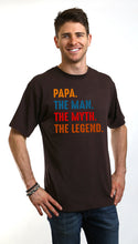 Load image into Gallery viewer, Papa, the Man, the Myth, the Legend Men's Bamboo Viscose/Organic Cotton Short Sleeve Graphic T-Shirt
