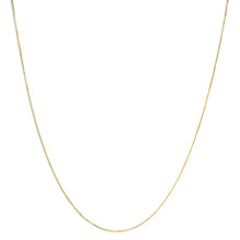 Load image into Gallery viewer, Solid 14K Yellow Gold 0.75mm Classic Box Chain Necklace. Unisex Chain - Size 16 Inches
