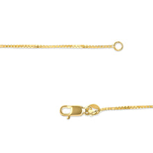 Load image into Gallery viewer, Solid 14K Yellow Gold 0.75mm Classic Box Chain Necklace. Unisex Chain - Size 16 Inches
