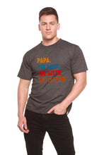 Load image into Gallery viewer, Papa, the Man, the Myth, the Legend Men's Bamboo Viscose/Organic Cotton Short Sleeve Graphic T-Shirt
