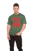 Load image into Gallery viewer, World's Best Dad Men's Bamboo Viscose/Organic Cotton Short Sleeve Graphic T-Shirt
