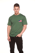 Load image into Gallery viewer, American Flag Men's Bamboo Viscose/Organic Cotton Short Sleeve Graphic T-Shirt
