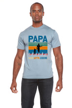 Load image into Gallery viewer, Papa Man, Myth, Legend Men's Bamboo Viscose/Organic Cotton Short Sleeve Graphic T-Shirt
