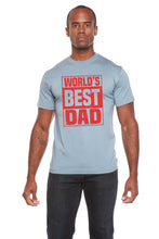 Load image into Gallery viewer, World's Best Dad Men's Bamboo Viscose/Organic Cotton Short Sleeve Graphic T-Shirt
