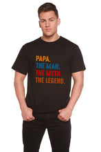 Load image into Gallery viewer, Papa, the Man, the Myth, the Legend Men's Bamboo Viscose/Organic Cotton Short Sleeve Graphic T-Shirt
