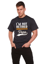 Load image into Gallery viewer, I'm not Retired Men's Bamboo Viscose/Organic Cotton Short Sleeve Graphic T-Shirt
