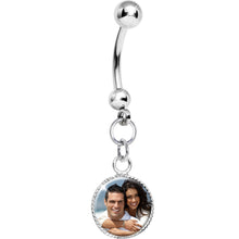 Load image into Gallery viewer, Custom Dangle Full Color Photo Belly Ring
