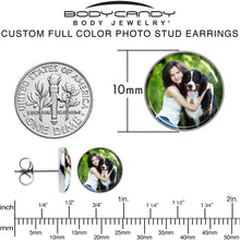 Load image into Gallery viewer, Custom Full Color Photo Stud Earrings
