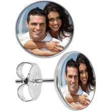 Load image into Gallery viewer, Custom Full Color Photo Stud Earrings
