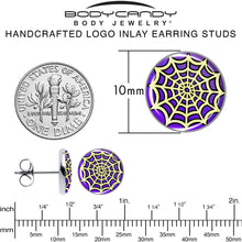Load image into Gallery viewer, Two Tone Spider Web Stud Earrings by Onyx O
