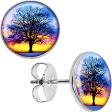 Load image into Gallery viewer, Sunset Tree Stud Earrings
