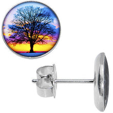 Load image into Gallery viewer, Sunset Tree Stud Earrings
