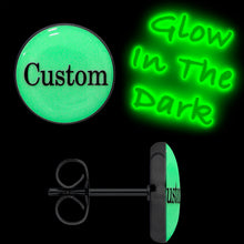 Load image into Gallery viewer, Custom Personalized Glow in the Dark Stud Earrings
