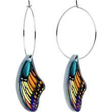 Load image into Gallery viewer, Butterfly Wing Hoop Earrings by Onyx O
