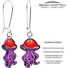 Load image into Gallery viewer, Mushroom Jellyfish Dangle Earrings by Onyx O
