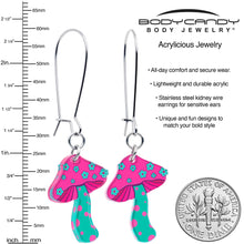 Load image into Gallery viewer, Funky Floral Mushroom Dangle Earrings by Onyx O
