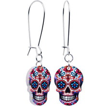 Load image into Gallery viewer, Acrylicious Sugar Skull Double Sided Reversible Skull Earrings
