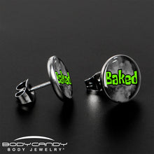 Load image into Gallery viewer, Logo Baked Stoner Stud Earrings by Onyx O
