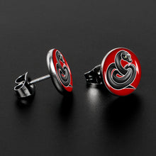 Load image into Gallery viewer, Black Snake Stud Earrings by Onyx O
