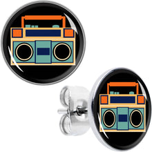 Load image into Gallery viewer, Retro Boombox Stud Earrings by Onyx O
