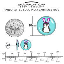Load image into Gallery viewer, Bunny Penguin Stud Earrings by Onyx O

