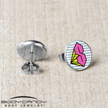 Load image into Gallery viewer, Hot Pink Cool S Stud Earrings by Onyx O
