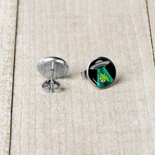 Load image into Gallery viewer, Alien UFO Dinosaur Abduction Stud Earrings Set by Onyx O
