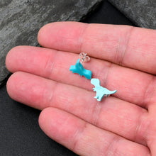 Load image into Gallery viewer, Blue Acrylic Tyrannosaurus Rex Dinosaur Stud Earrings
