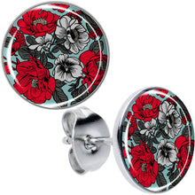 Load image into Gallery viewer, Blossom Creation Vibrant Bloom of Flowers Stud Earrings by Onyx O

