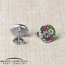 Load image into Gallery viewer, Blossom Creation Paradise of Pink Flowers Stud Earrings by Onyx O
