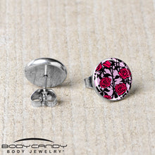 Load image into Gallery viewer, Blossom Creation Floral Love of Roses Stud Earrings by Onyx O
