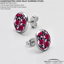 Load image into Gallery viewer, Blossom Creation Floral Love of Roses Stud Earrings by Onyx O
