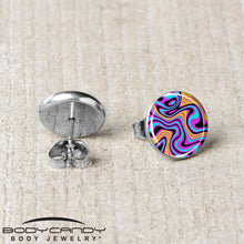 Load image into Gallery viewer, Funky Swirls Stud Earrings by Onyx O
