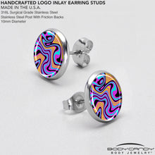 Load image into Gallery viewer, Funky Swirls Stud Earrings by Onyx O
