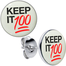 Load image into Gallery viewer, Keep it 100 Glow in the Dark Stud Earrings by Onyx O
