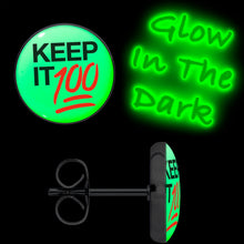 Load image into Gallery viewer, Keep it 100 Glow in the Dark Stud Earrings by Onyx O
