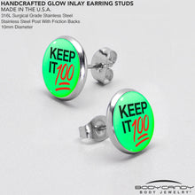 Load image into Gallery viewer, Keep it 100 Glow in the Dark Stud Earrings by Onyx O
