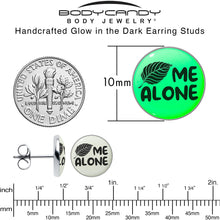 Load image into Gallery viewer, Leaf Me Alone Glow in the Dark Stud Earrings by Onyx O
