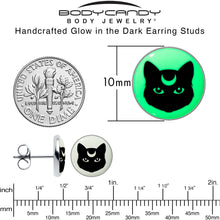 Load image into Gallery viewer, Mystic Kitty Cat Glow in the Dark Stud Earrings by Onyx O
