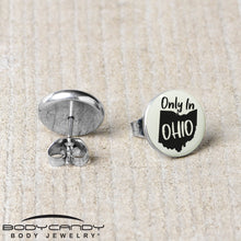 Load image into Gallery viewer, Only in Ohio Glow in the Dark Stud Earrings by Onyx O
