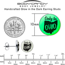 Load image into Gallery viewer, Only in Ohio Glow in the Dark Stud Earrings by Onyx O
