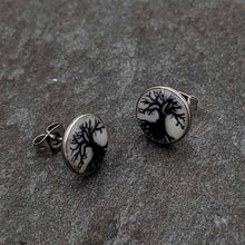 Load image into Gallery viewer, Stainless Steel Tree of Life Glow in the Dark Stud Earrings by Onyx O
