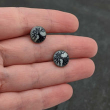 Load image into Gallery viewer, Stainless Steel Tree of Life Glow in the Dark Stud Earrings by Onyx O
